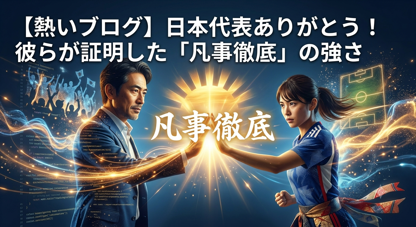 日本代表ありがとう!彼らが証明した「凡事徹底」の強さとは?